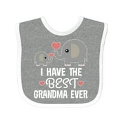 Inktastic Grandchild Best Grandma Ever Boys or Girls Baby Bib