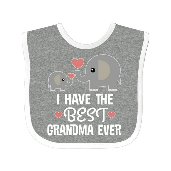 Inktastic Grandchild Best Grandma Ever Boys or Girls Baby Bib
