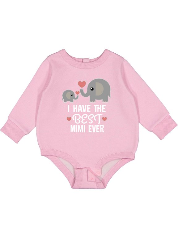 Grandchild Best Mimi Ever Baby Fleece Bodysuit