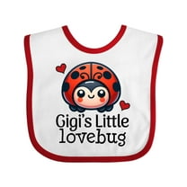 Inktastic Grandchild Gigi Little Lovebug Ladybug Boys or Girls Baby Bib