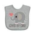 thumbnail image 1 of Inktastic Grandchild Loved by Oma Boys or Girls Baby Bib, 1 of 4