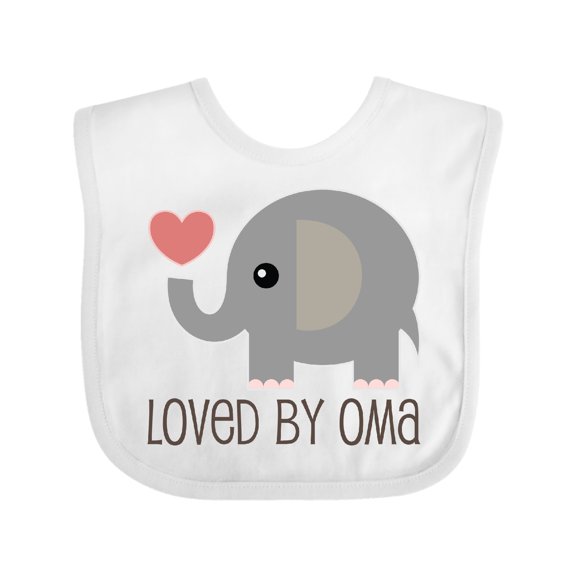 Inktastic Grandchild Loved by Oma Boys or Girls Baby Bib