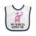 thumbnail image 1 of Inktastic Grandchild My Babcia Loves Me Girls Baby Bib, 1 of 4