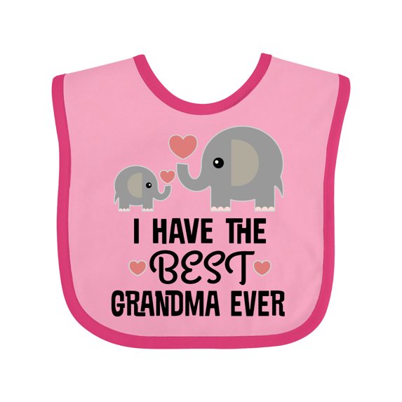 Inktastic Grandkids Best Grandma Ever Boys or Girls Baby Bib