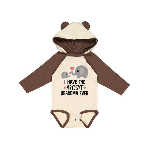 Inktastic Grandkids Best Grandma Ever Boys or Girls Long Sleeve Baby Bodysuit