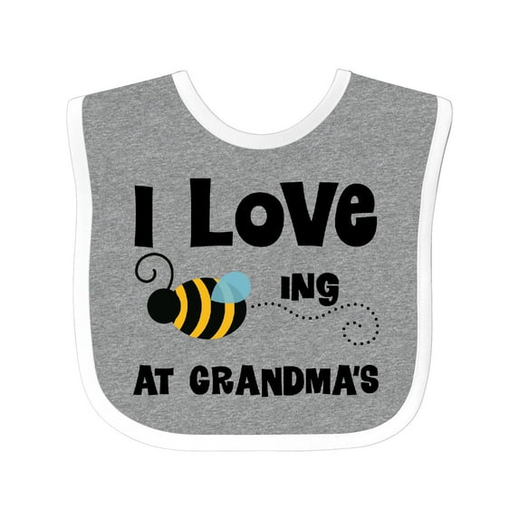 Inktastic Grandkids Visit Grandma Honey Bee Boys or Girls Baby Bib