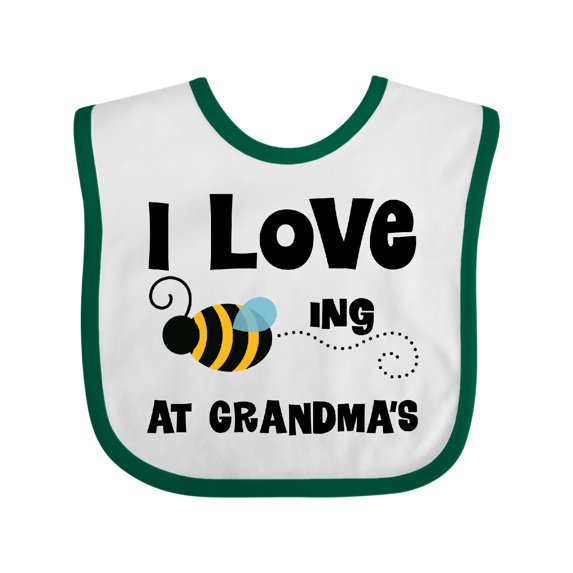 Inktastic Grandkids Visit Grandma Honey Bee Boys or Girls Baby Bib