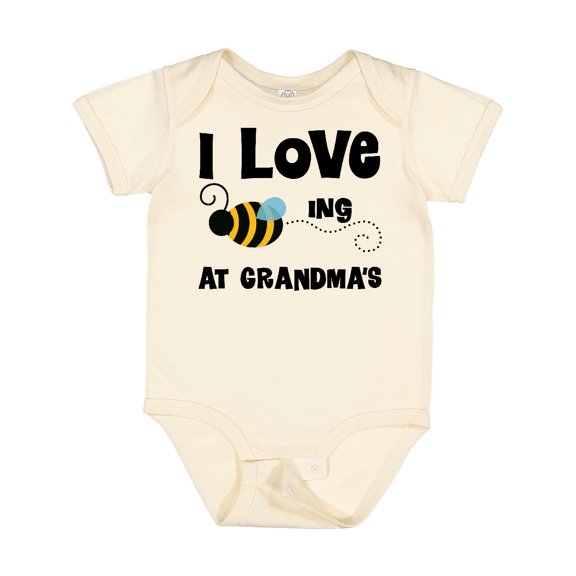 Inktastic Grandkids Visit Grandma Honey Bee Boys or Girls Baby Bodysuit