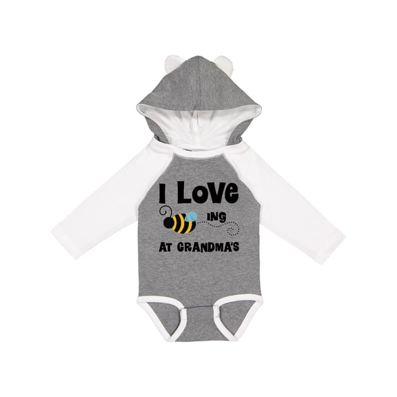 Inktastic Grandkids Visit Grandma Honey Bee Boys or Girls Long Sleeve Baby Bodysuit