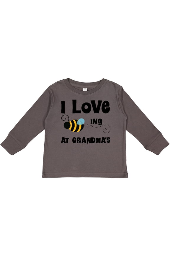 Grandkids Visit Grandma Honey Bee Gift Boys or Girls Long Sleeve Toddler T-Shirt