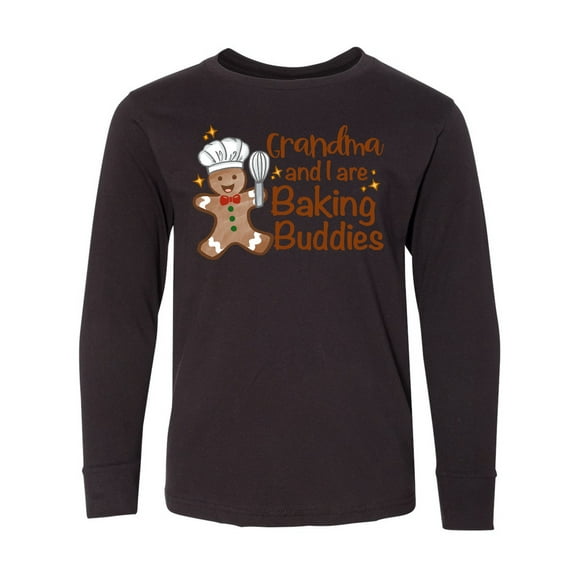 Inktastic Grandma And I Are Baking Buddies Long Sleeve Youth T-Shirt