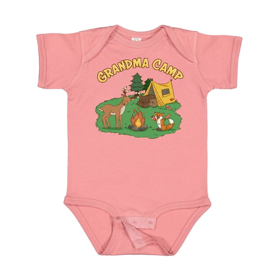 Inktastic Grandma Camp With Camping Animals Boys or Girls Baby Bodysuit