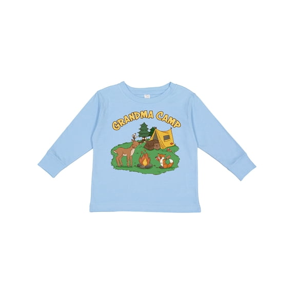 Inktastic Grandma Camp with Camping Animals Boys or Girls Long Sleeve Toddler T-Shirt