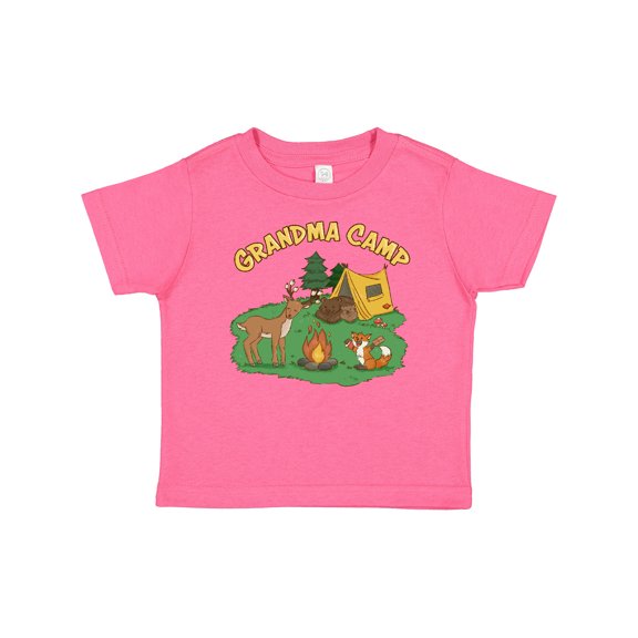 Inktastic Grandma Camp with Camping Animals Boys or Girls Baby T-Shirt