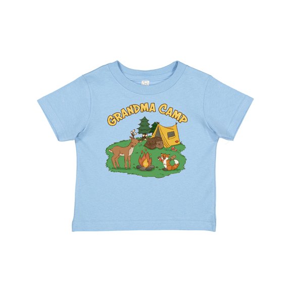 Inktastic Grandma Camp with Camping Animals Boys or Girls Baby T-Shirt