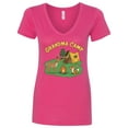 thumbnail image 1 of Inktastic Grandma Camp with Camping Animals Women's V-Neck T-Shirt, 1 of 5