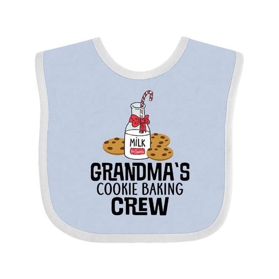 Inktastic Grandma Christmas Cookie Baking Crew Boys or Girls Baby Bib