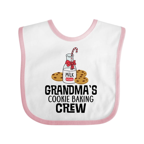 Inktastic Grandma Christmas Cookie Baking Crew Boys or Girls Baby Bib