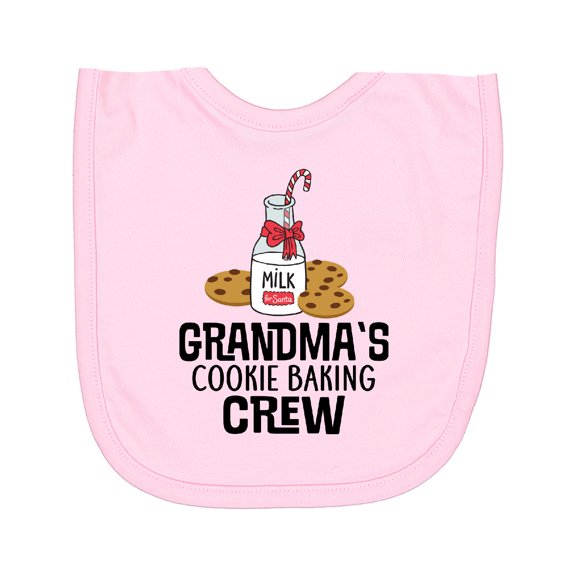 Inktastic Grandma Christmas Cookie Baking Crew Newborn Bib