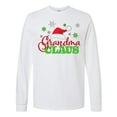 thumbnail image 1 of Inktastic Grandma Claus with Christmas Santa Hat and Snowflakes Long Sleeve T-Shirt, 1 of 5