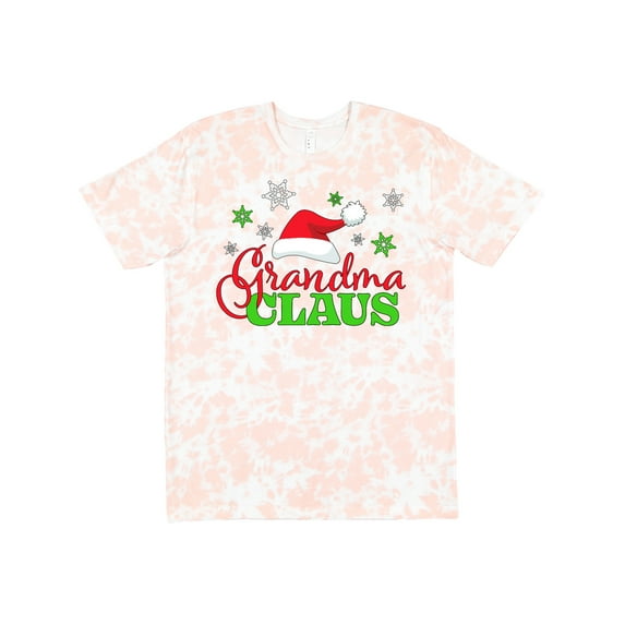 Inktastic Grandma Claus with Christmas Santa Hat and Snowflakes T-Shirt