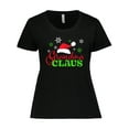 thumbnail image 1 of Inktastic Grandma Claus with Christmas Santa Hat and Snowflakes Women's Plus Size T-Shirt, 1 of 5