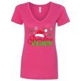 thumbnail image 1 of Inktastic Grandma Claus with Christmas Santa Hat and Snowflakes Women's V-Neck T-Shirt, 1 of 5