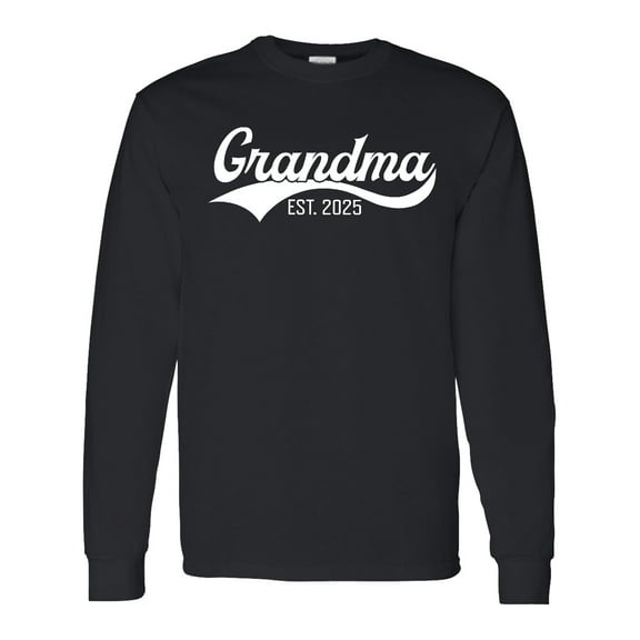 Inktastic Grandma Est 2025 Long Sleeve T-Shirt
