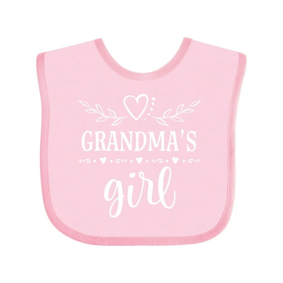 Inktastic Grandma Girl for Granddaughter Girls Baby Bib
