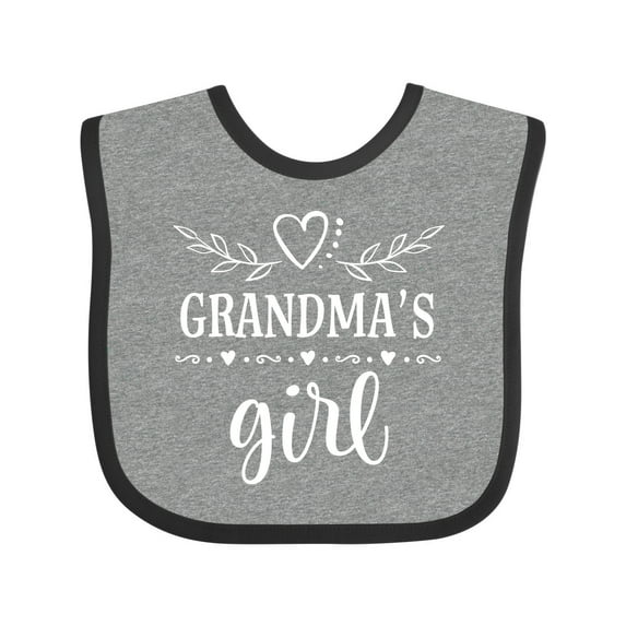Inktastic Grandma Girl for Granddaughter Girls Baby Bib