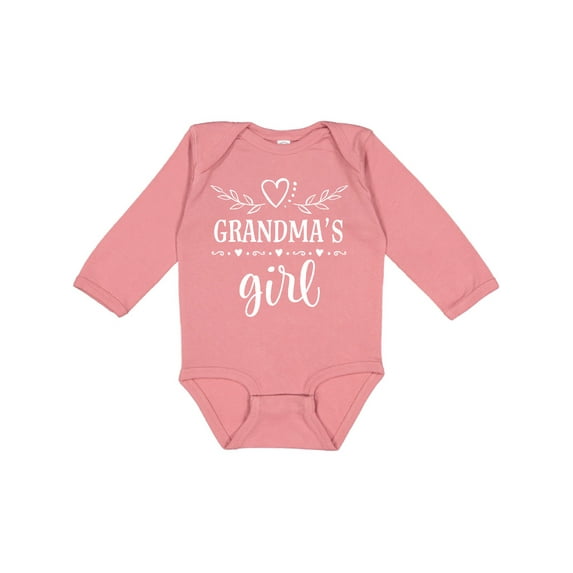 Inktastic Grandma Girl for Granddaughter Girls Long Sleeve Baby Bodysuit