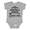 thumbnail image 1 of Inktastic Grandma Grandpa Love Me Arrow Boys or Girls Baby Bodysuit, 1 of 5