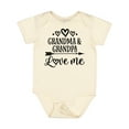 thumbnail image 1 of Inktastic Grandma Grandpa Love Me Arrow Boys or Girls Baby Bodysuit, 1 of 5