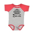 thumbnail image 1 of Inktastic Grandma Grandpa Love Me Arrow Boys or Girls Baby Bodysuit, 1 of 5