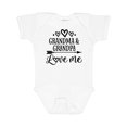 thumbnail image 1 of Inktastic Grandma Grandpa Love Me Arrow Boys or Girls Baby Bodysuit, 1 of 5