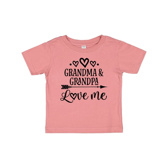 Inktastic Grandma Grandpa Love Me Arrow Boys or Girls Baby T-Shirt