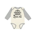 thumbnail image 1 of Inktastic Grandma Grandpa Love Me Arrow Boys or Girls Long Sleeve Baby Bodysuit, 1 of 5