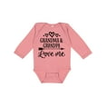 thumbnail image 1 of Inktastic Grandma Grandpa Love Me Arrow Boys or Girls Long Sleeve Baby Bodysuit, 1 of 5