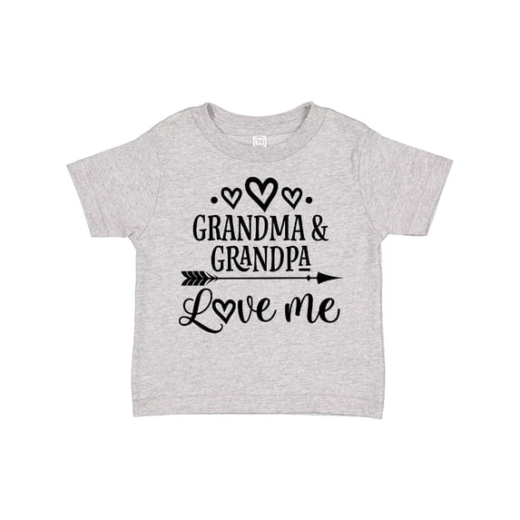 Inktastic Grandma Grandpa Love Me Arrow Boys or Girls Toddler T-Shirt