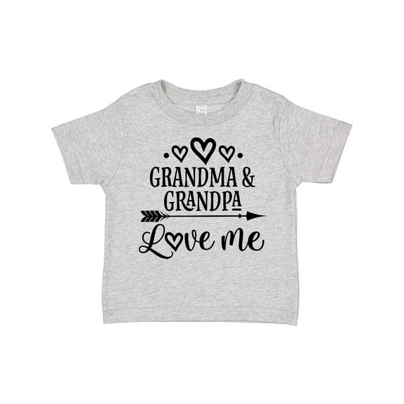 Inktastic Grandma Grandpa Love Me Arrow Boys or Girls Toddler T-Shirt