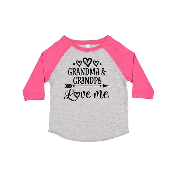 Inktastic Grandma Grandpa Love Me Arrow Boys or Girls Toddler T-Shirt