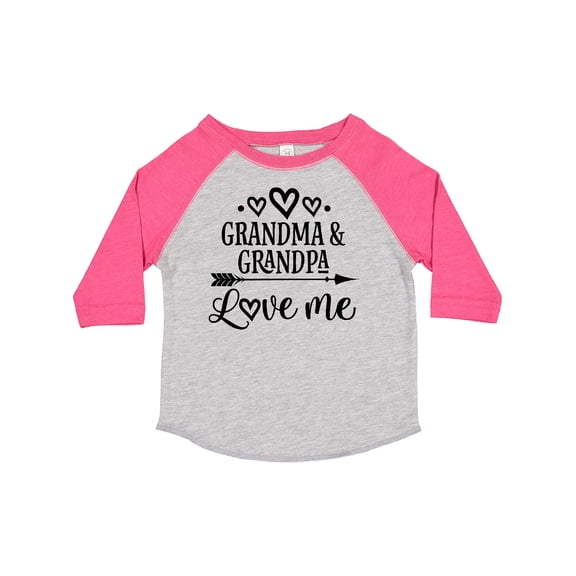 Inktastic Grandma Grandpa Love Me Arrow Boys or Girls Toddler T-Shirt