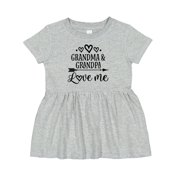 Inktastic Grandma Grandpa Love Me Arrow Girls Baby Dress