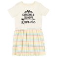 thumbnail image 1 of Inktastic Grandma Grandpa Love Me Arrow Girls Toddler Dress, 1 of 5
