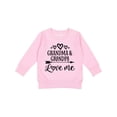 thumbnail image 1 of Inktastic Grandma Grandpa Love Me Arrow Toddler Sweatshirt, 1 of 4