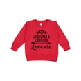 thumbnail image 1 of Inktastic Grandma Grandpa Love Me Arrow Toddler Sweatshirt, 1 of 4
