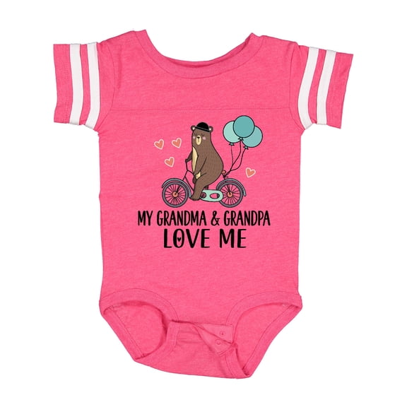 Inktastic Grandma Grandpa Love Me Boys Baby Bodysuit