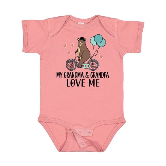 Inktastic Grandma Grandpa Love Me Boys Baby Bodysuit
