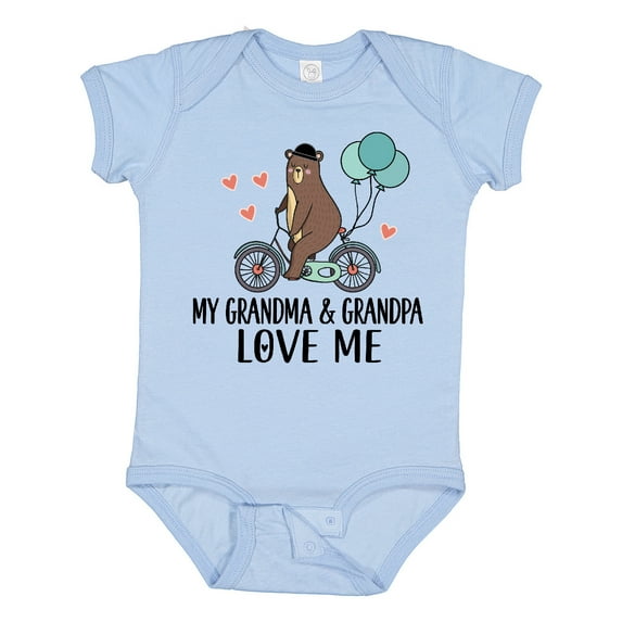 Inktastic Grandma Grandpa Love Me Boys Baby Bodysuit