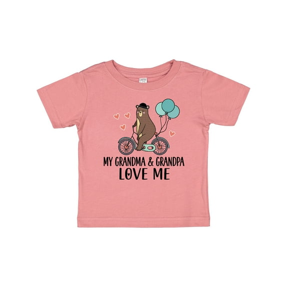 Inktastic Grandma Grandpa Love Me Boys Baby T-Shirt